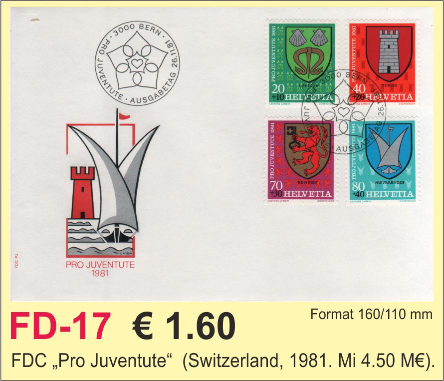 FDC Switzerland Pro Juventute 1981